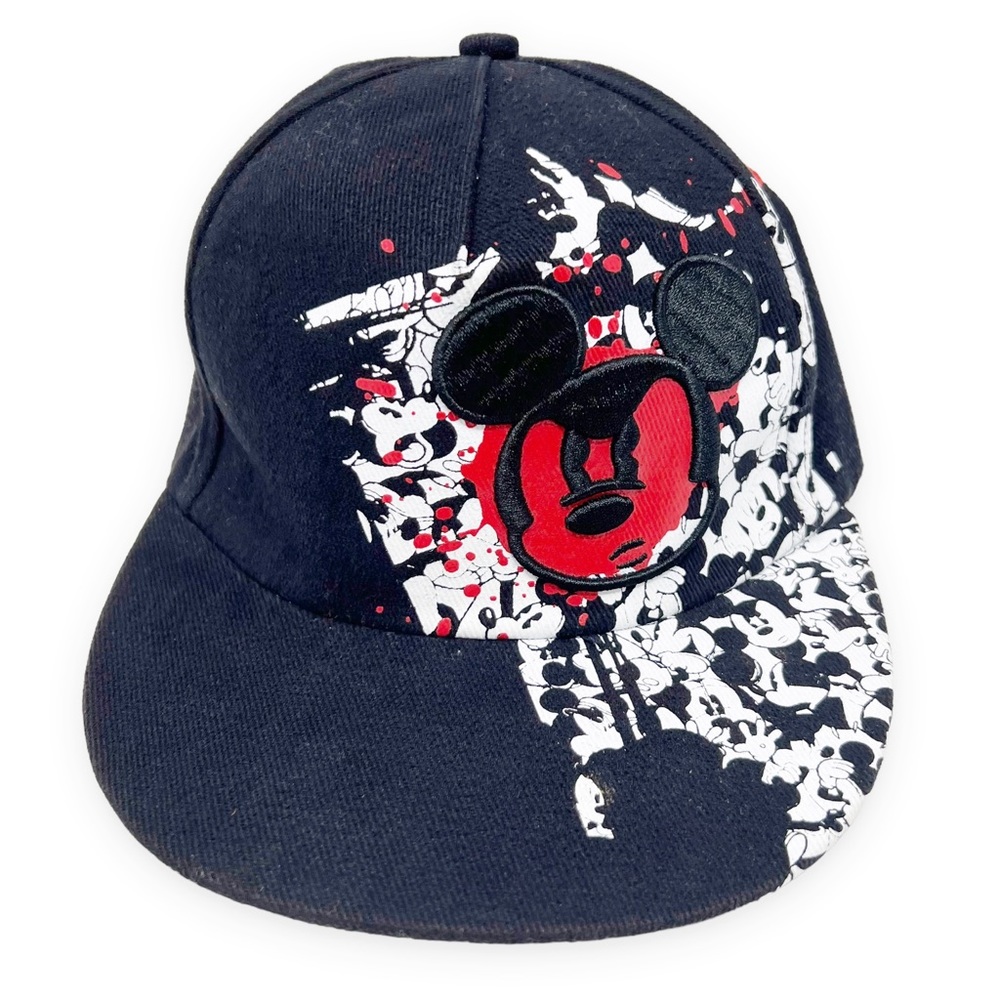 Official Disney Parks Angry Mickey Youth Fitted Ball Cap Black Red White - Picture 2 of 6